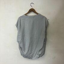 A1308-G◆URBAN RESEARCH DOORS アーバンリサーチドアーズ シャツ◆size1 リネン100% グレー 無地 レディース トップス 半袖 ノースリーブ_画像4