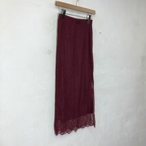 A1300-G◆美品◆ZARA ザラ タイトスカート◆sizeS ボルドー レース レディース ボトムス 裏地 ウエストゴム フォーマル 刺繍 裏地 ガーリー_画像9