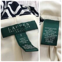 A1252-O◆ LAUREN RALPH LAUREN ラルフローレン タイトワンピース 総柄 ロング フレンチスリーブ◆size2 ネイビー_画像10