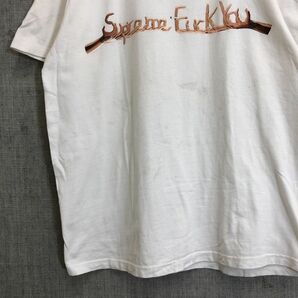 A1163-F◆ Supreme シュプリーム 半袖Tシャツ カットソー ロゴプリント トップス USA製 ◆ sizeM コットン100 ホワイト 古着 メンズ 春夏の画像4