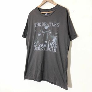 A1143-F◆ old ◆ THE BEATLES ザビートルズ ABBEY ROAD 半袖Tシャツ カットソー ◆ sizeL コットン100 ブラウン 古着 メンズ 春夏の画像5