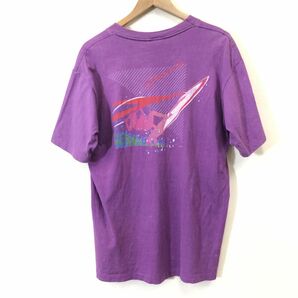 A1076-F◆ old ◆ USA製 ◆ OCEAN PACIFIC オーシャンパシフィック 半袖Tシャツ カットソー シングルステッチ ◆ L コットン パープル 古着の画像6