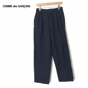 A1185-N◆old◆90s COMME des GARCONS HOMME コムデギャルソン オム スラックス 2タック ワイド ◆sizeS グレー系 ウール