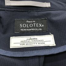 A1184-N◆ relume JOURNAL STANDARD レリューム ジャーナルスタンダード テーラードジャケット SOLOTEX ◆ sizeS ネイビー ポリエステル_画像8