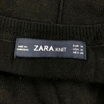 A1067-F◆ ZARA ザラ ニット セーター トップス ◆ sizeM レーヨン アクリル ブラック 黒 単色 古着 レディース 春_画像7