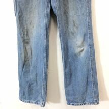 A1055-F◆ work jeans for KEY デニム ジーンズ ペインターパンツ ボトムス ◆ size32×34 コットン100 インディゴ 古着 メンズ_画像4