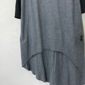 A986-N◆ stussy women ステューシー ラグランカットソー Tシャツ ワンピース プリント◆ sizeM グレー ブラック コットン レーヨンの画像4