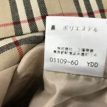 A980-N◆良品◆ BURBERRY バーバリー プリーツスカート 膝丈 ボトムス レディース キッズ◆size160A ベージュ ノヴァチェック ウール_画像7