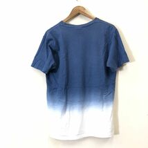 A866-F◆ 90s~ ◆ old ◆ good wear グッドウェア 半袖Tシャツ カットソー グラデーション ◆ sizeM コットン100 ネイビー 古着 春夏_画像6