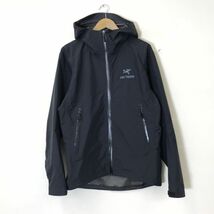 A1803-D◆美品◆ ARC'TERYX アークテリクス Zeta SL Jacket ゼータ SL ジャケット gore-tex パックライト+ 防水◆sizeS ブラック ナイロン_画像2