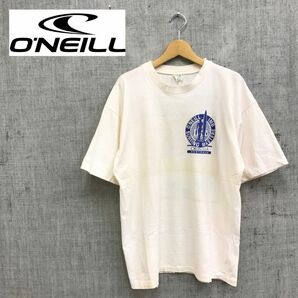 A1437-R◆オーストラリア製 O'NEILL オニール 半袖Tシャツ◆サイズL メンズ 紳士 トップス 春夏 サーフィン マスターズ オフホワイトの画像1