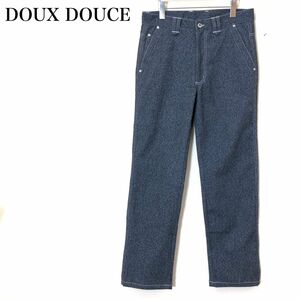 A1842-F-N◆ 美品 ◆ DOUX DOUCE デュークスデューチェ パンツ ボトムス ◆ size82 コットン ポリウレタン ブルー ブラック 古着 メンズ