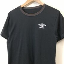 A1772-F◆ UMBRO アンブロ 半袖Tシャツ カットソー ロゴプリント トップス ◆ sizeM ポリエステル100 ブラック 古着 メンズ 春夏_画像3