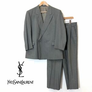 A1697-F-S◆ old ◆ YVES SAINT LAURENT イヴサンローラン セットアップ テーラードジャケット スラックス◆44 ウール 古着 メンズ