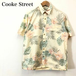 A1683-F◆ 90s ◆ old ◆ Cooke Street クックストリート 半袖シャツ アロハ 総柄 ボタニカル ◆ sizeS コットン100 マルチカラー 古着