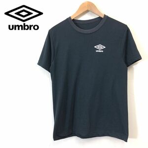 A1671-F◆ UMBRO アンブロ 半袖Tシャツ カットソー ロゴプリント トップス ◆ sizeM ポリエステル100 ブラック 古着 メンズ 春夏