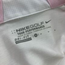 A1565-F◆ NIKE GOLF ナイキゴルフ 半袖ポロシャツ ボタンダウン ◆ sizeM コットン ポリエステル ホワイト 古着 メンズ 春夏_画像7