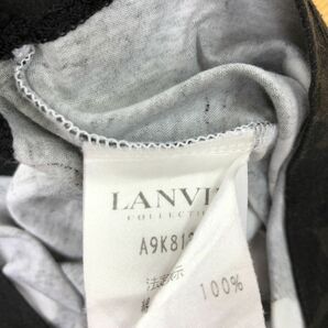 A1636-J◆日本製 LANVIN collection ランバン コレクション プリント半袖Tシャツ◆レディース 綿100% コットン フラワーモチーフ 花柄の画像6