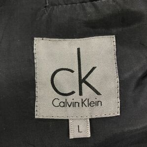 A1505-T◆Calvin Klein カルバンクライン スーツセットアップ テーラードジャケット 2B スラックス ストライプ◆sizeL ブラック メンズの画像9