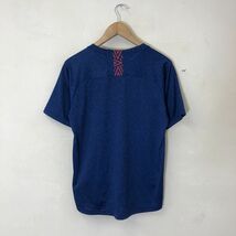 A1487-T◆umbro アンブロ スポーツウェア 半袖Tシャツ 総柄 クルーネック ロゴプリント◆sizeM ブルー メンズ トップス ポリエステル_画像6