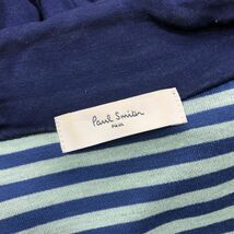 A2495-O◆良品◆日本製◆ Paul Smith ポールスミス ジャケット カーディガン ボーダー 薄手 アウター◆sizeM ネイビー ブルー_画像6