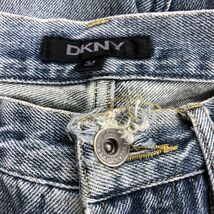 A2528-F◆ DKNY ダナキャランニューヨーク デニムパンツ ジーンズ ボトムス ◆ size34 コットン100 インディゴ 古着 メンズ_画像8