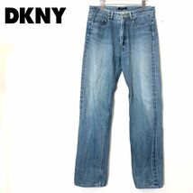 A2528-F◆ DKNY ダナキャランニューヨーク デニムパンツ ジーンズ ボトムス ◆ size34 コットン100 インディゴ 古着 メンズ_画像1