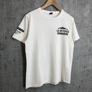 A2441-F-N◆ AVIREX アヴィレックス US AIR FORCE 半袖Tシャツ カットソー ミリタリー ◆ sizeL コットン100 ホワイト 古着 メンズ 春夏の画像5