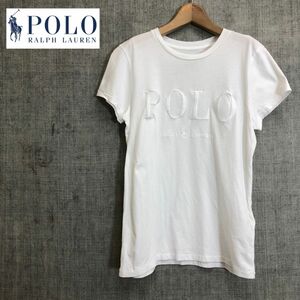 A2375-F-N◆ POLO RALPH LAUREN ポロラルフローレン 半袖Tシャツ カットソー ロゴ ◆ sizeXS コットン100 ホワイト 古着 レディース 春夏