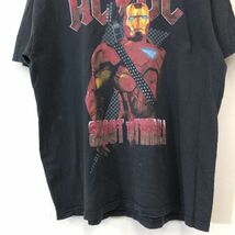 A2269-F-N◆ ACDC IRON MAN2 アイアンマン 半袖Tシャツ カットソー プリント ◆ sizeL コットン100 ブラック 古着 メンズ 春夏_画像4