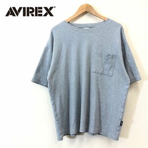 A2267-F-N◆ AVIREX アヴィレックス 半袖Tシャツ カットソー トップス ◆ sizeL コットン ポリウレタン グレー 古着 メンズ 春夏