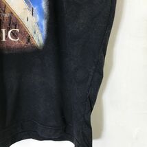 A2171-N◆old◆ Titanic タイタニック 半袖Tシャツ カットソー プリント 古着◆ ブラック 黒 コットン100_画像7