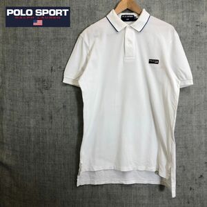 A2083-F◆ POLO SPORT ポロスポーツ ラルフローレン 半袖ポロシャツ トップス ◆ sizeM コットン100 ホワイト 古着 メンズ 春夏