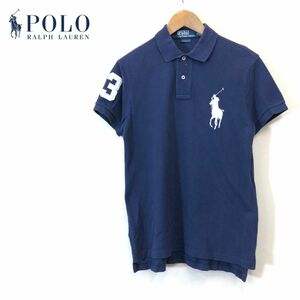 A2014-F◆ POLO RALPH LAUREN ポロラルフローレン 半袖ポロシャツ Tシャツ カットソー ◆ sizeS コットン100 ネイビー 古着 メンズ 春夏