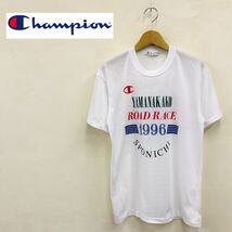 A1924-R-N◆Champion チャンピオン 山中湖ロードレース 1996 半袖Tシャツ◆サイズM レディース メンズ ユニセックス ホワイト ウェア_画像1