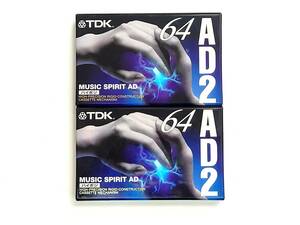 未使用品TDK AD２/６４分２本ハイポジションカセットテープTYPEⅡ