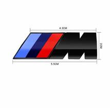 BMW Mスポーツ リアエンブレム　フェンダーエンブレム 立体エンブレム M-Sports ステッカー　ブラック　55mm_画像1