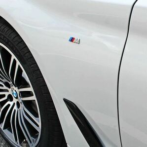 BMW Mスポーツ リアエンブレム フェンダーエンブレム 立体エンブレム M-Sports ステッカー シルバー 85mm31mm 2個セットの画像3