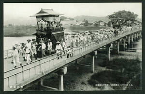 ☆戦前絵葉書/ポストカード☆【田辺大祭　南新町の笠鉾】/祭り　風景　風俗　歴史　写真　資料　