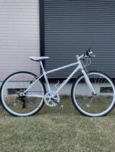 直接引取限定　クロスバイク　2023年購入　白　ホワイト　21technology SHIMANO 6段変速_画像1