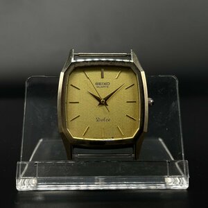 【80】☆1円～良品 SEIKO セイコー DOLCE 9521-5070 ドルチェ ３針 クォーツ ゴールド文字盤 ヴィンテージ ケースのみ 詳細動作未確認品