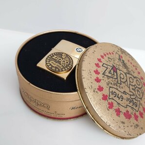 【86】極希少 6000個 限定 リミテッド ZIPPO ジッポー solid brass 真鍮 カナダ 50周年 1949-1999 保管品 №159 着火未確認の画像10