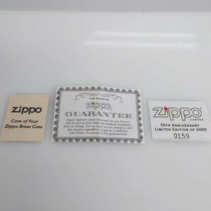 【86】極希少 6000個 限定 リミテッド ZIPPO ジッポー solid brass 真鍮 カナダ 50周年 1949-1999 保管品 №159 着火未確認の画像8