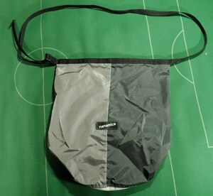 ^nanamica lip Stop nylon material simple shoulder bag UTILITY SHOULDER BAG S light gray / gray beautiful goods!!!^