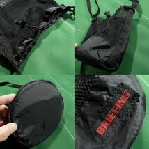 □ブリーフィング リップストップナイロン/メッシュ素材 巾着型バッグ DUAL DRAWSTRING SHOULDER MESH ブラック 美品!!!□_画像6