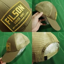 ▲FILSON コットンキャンバス素材 メッシュキャップ MESH SNAPBACK LOGGER CAP カーキ フリー 美品!!!▲_画像4