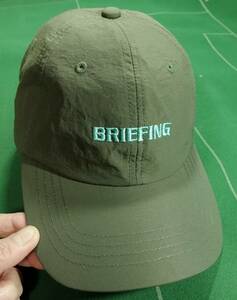 * not for sale Novelty Briefing GOLF nylon soft shell material 6 panel cap light olive snap back free beautiful goods!!!*