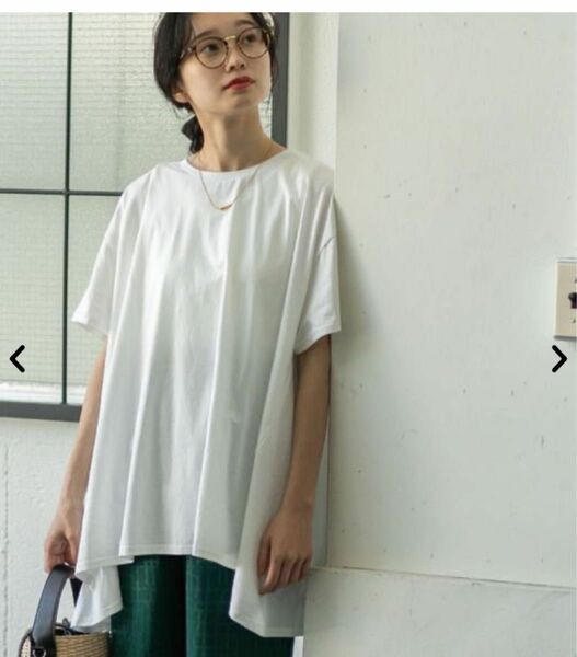 coen コーエン　AラインショートスリーブチュニックTシャツ