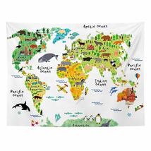 布製 タペストリー 世界地図 インテリア 150×130_画像1