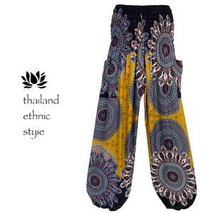 [ new goods ] Aladdin pants Thai pants sarouel pants [ car - ring ]200 mustard Y100